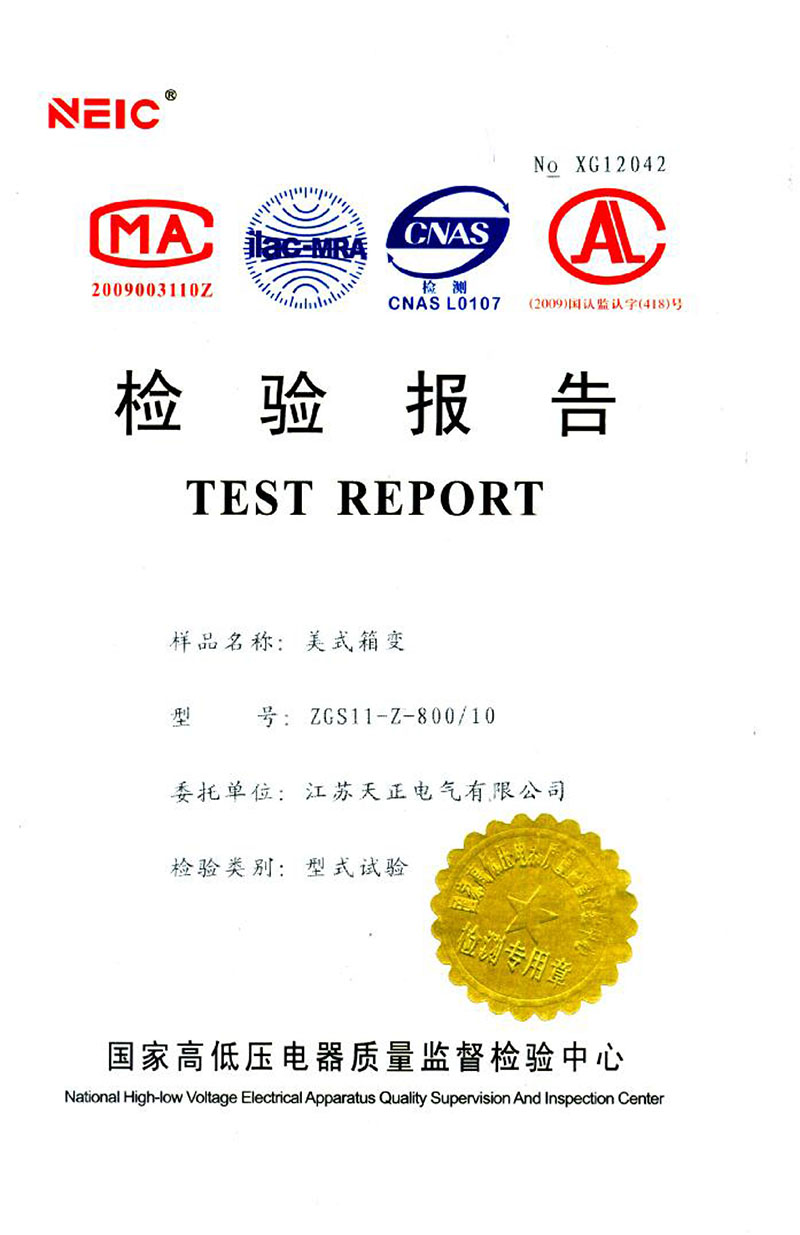 高压试验报告